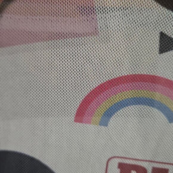 Playboy by PacSun Mesh Long Sleeve Crop Top Women’s Size L Magazine Print Sheer - Picture 4 of 15